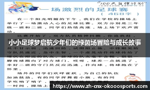 小小足球梦启航少年们的绿茵场冒险与成长故事